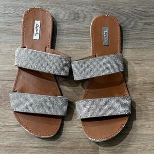 Qupid Sparkly Sandals